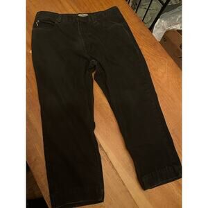 L.L. Bean Classic Mens Pants Black 37/28 100% Cotton